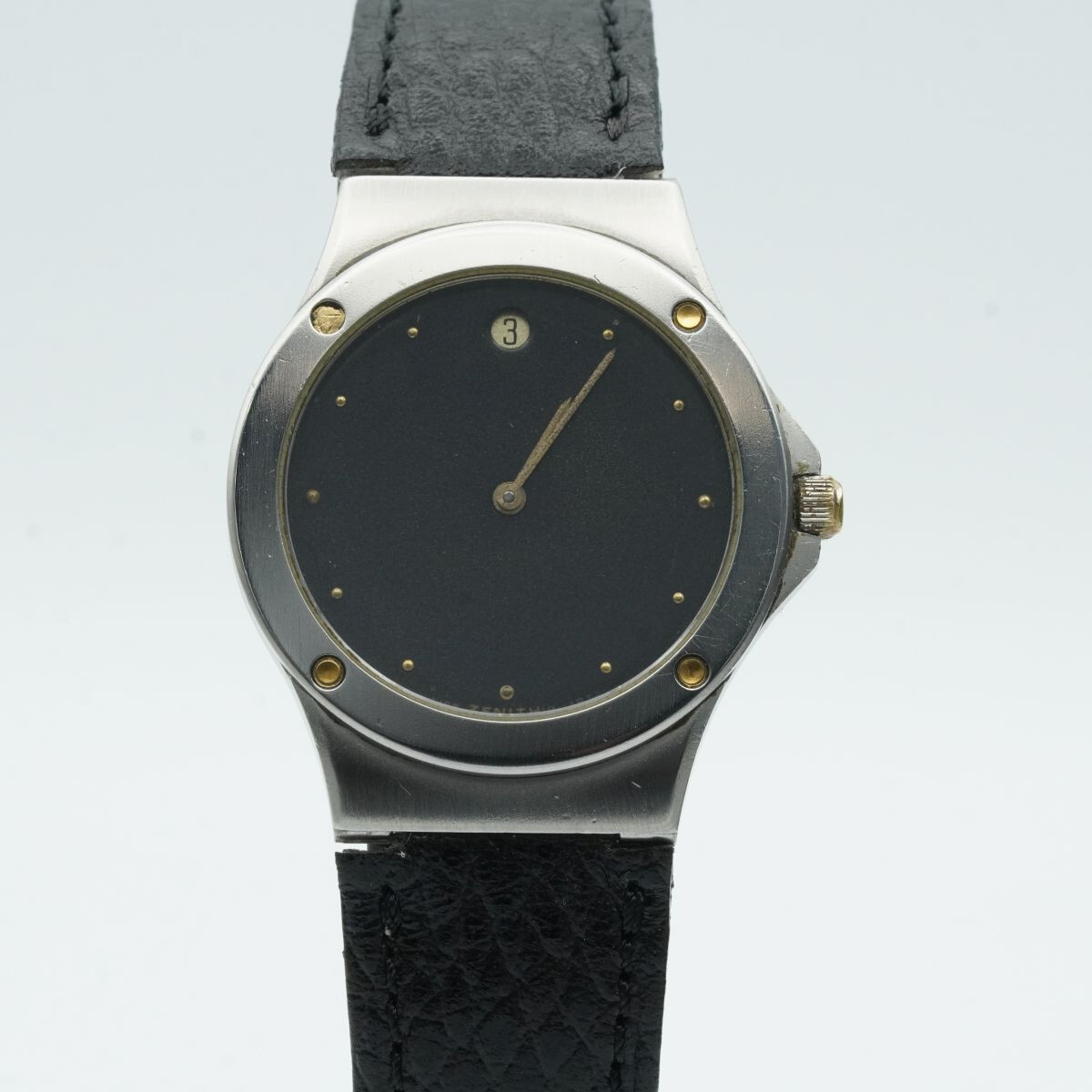 Zenith Pacific Quartz Ladies Watch 34Mm Steel With Leather 295.5000.207