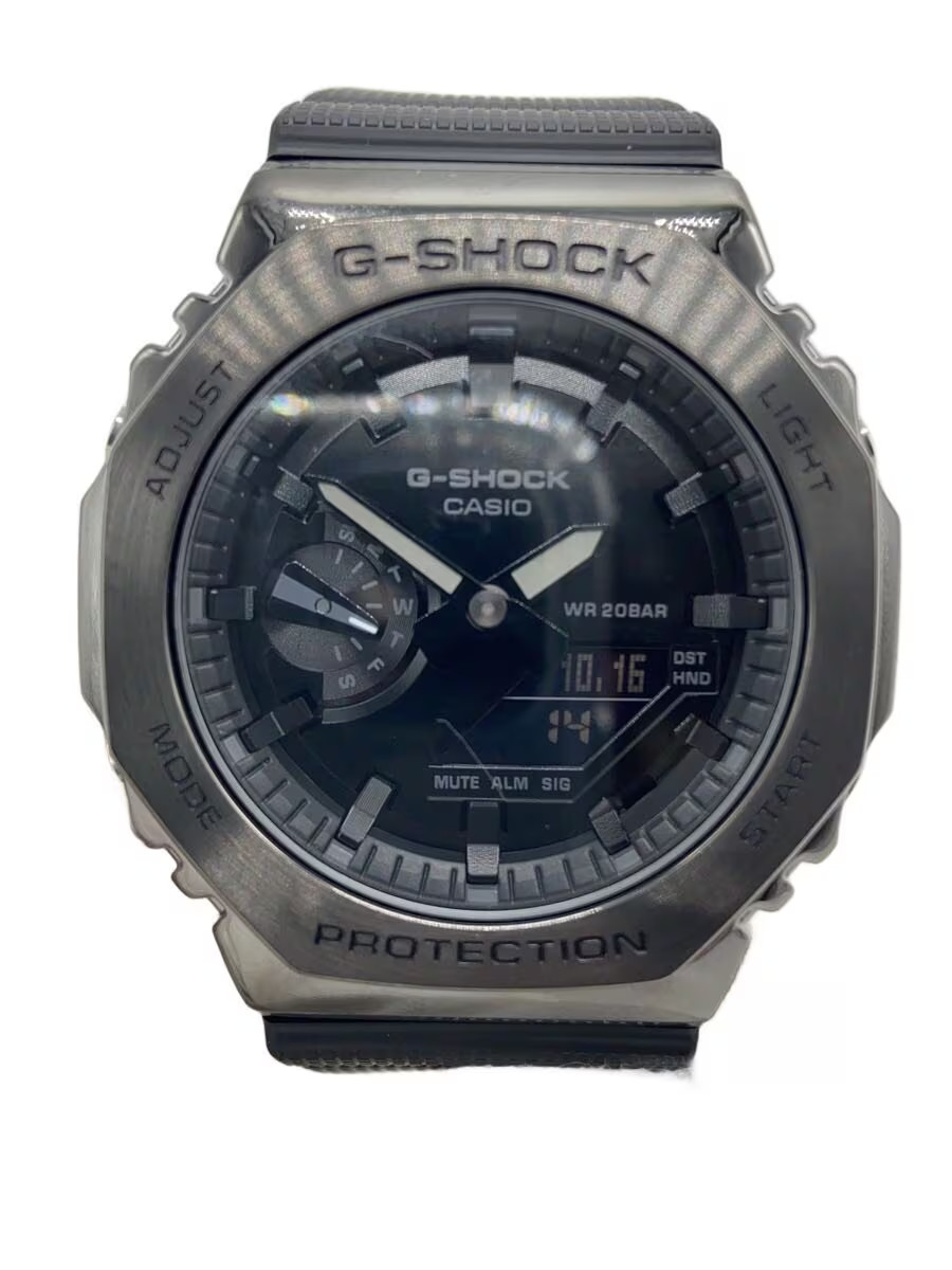 CASIO Quartz Watch G SHOCK Analog Rubber BLK BLK