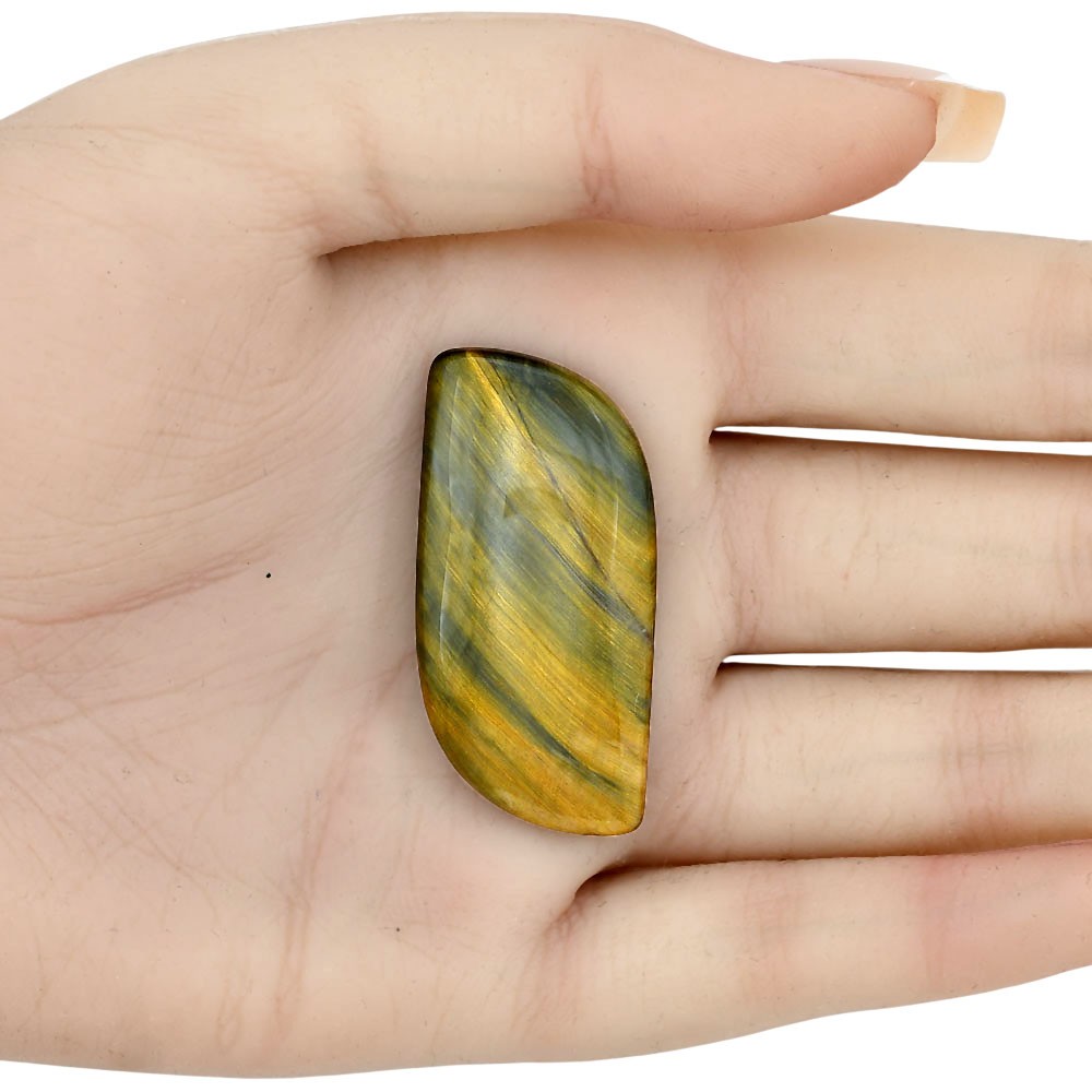 Natural Blue Tiger Eye 43×20.1×6 mm Fancy Shape Polished Gemstone LS01403-17