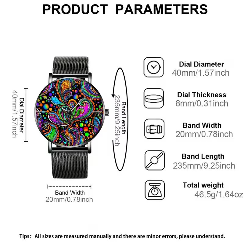 Retro Bohemian Paisley Pattern Watch