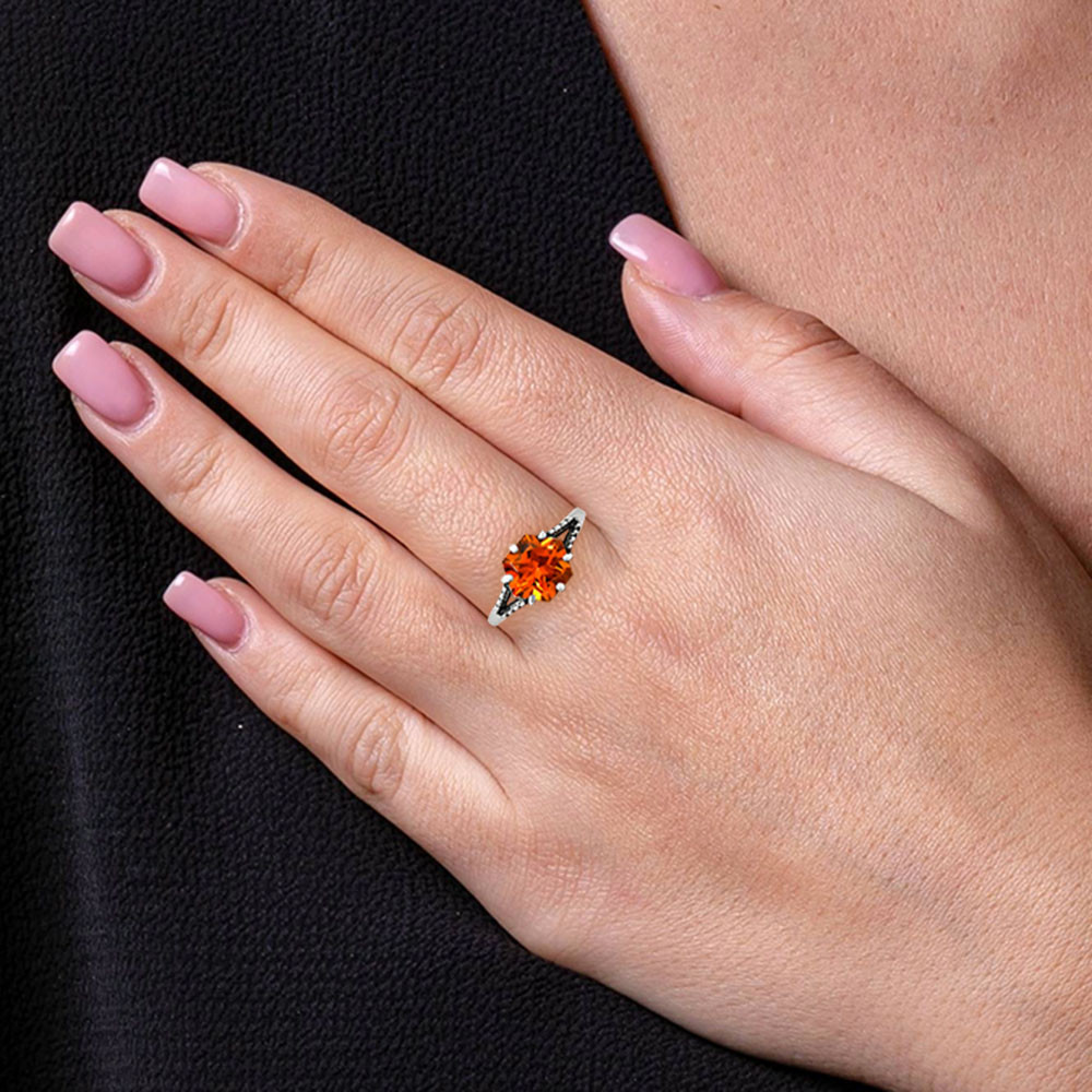 Natural Gemstones Hexagon Shape 925 Silver Ring Size 6-9 Jewelry AGR1033 R-1746