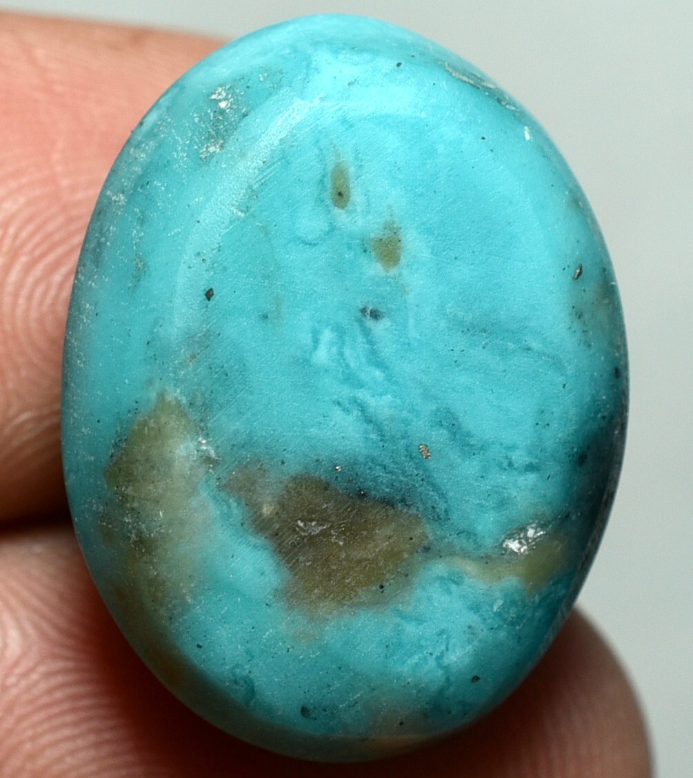 45.25 CT Mesmerizing Natural Blue Turquoise Feroza 100% Irani Cabochon Gemstone