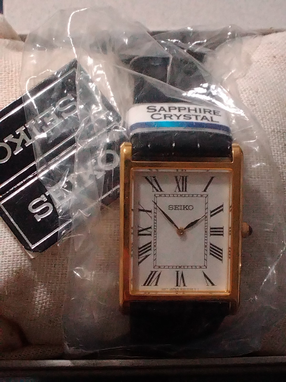 New SEIKO Essentials SWR Series Gold x Black Leather Quartz Men’s Watch