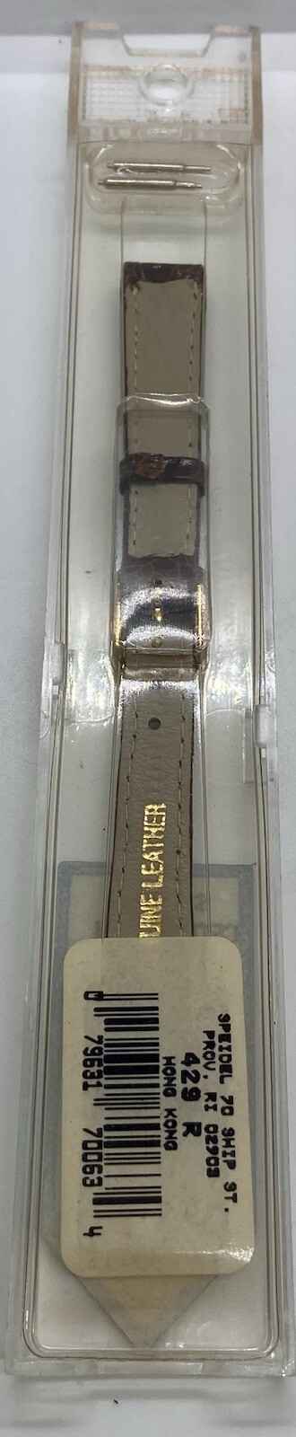 SPEIDEL Twist-on Leather Watch Band 13mm Brown Croco Grain With Spring Bars