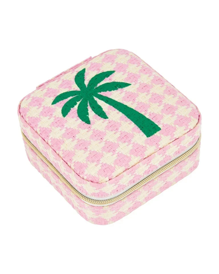 Kmart Small Woven Jewellery Box Palm Storage Case Ring Necklace Organiser Gift