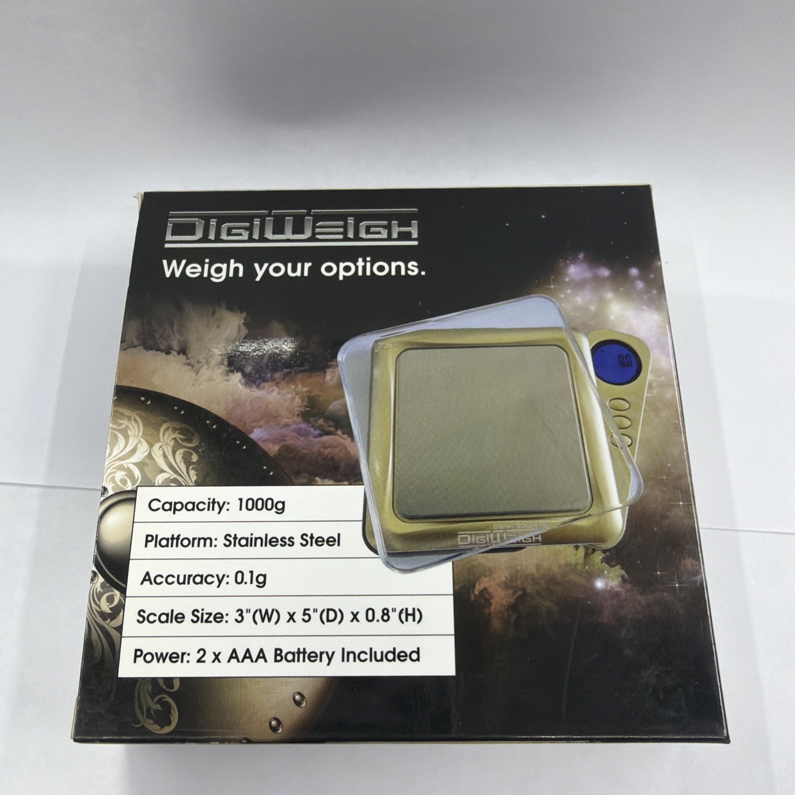 DigiWeightDigital Jewelry Scale – NEW in Box – 1000g x 0.1g