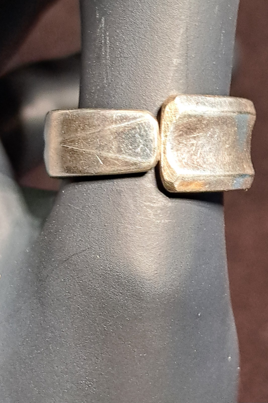 Spoon Ring Handmade bypass Style size 8 Stainless no Pattern