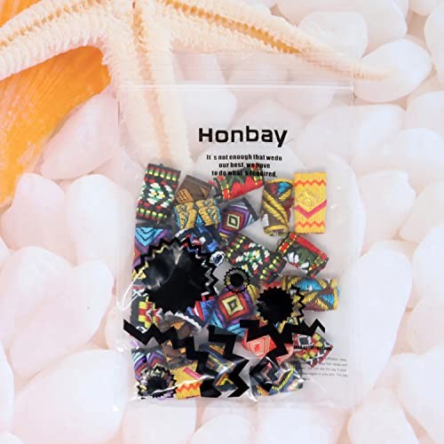 Honbay 24PCS Fabric Dreadlock Beads Colorful Cloth Dreadlock Bead Tubes