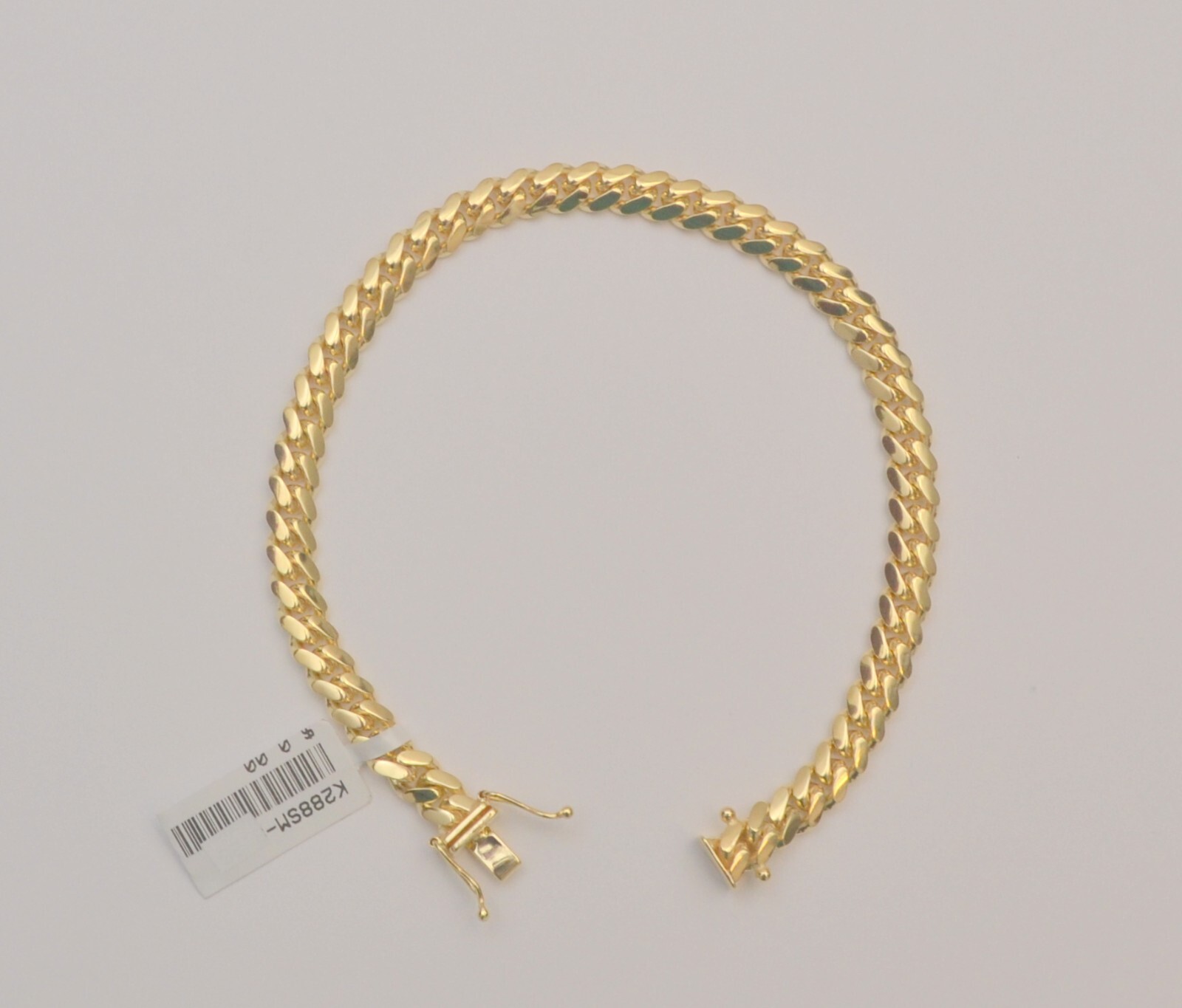 10k Yellow Gold Solid Cuban Link Chain Bracelet 8.25 inches 5.9 mm 20.8 gr