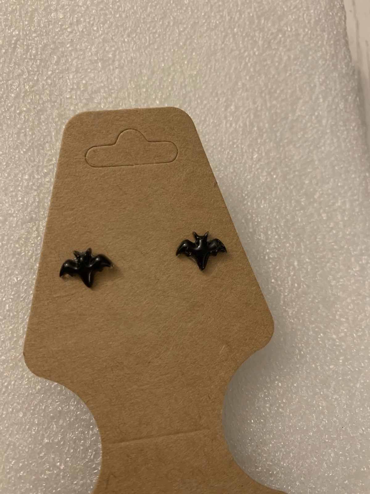 Resin Bat Stud Post Earrings Stainless Steel