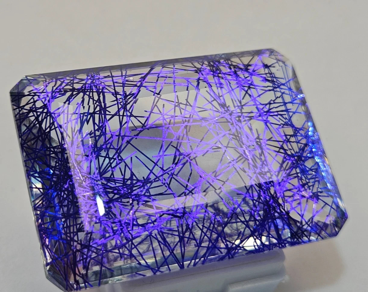 Superb Rutilated Quartz Natural Emerald Cut 195+ Ct Loose EGL Certified Gemstone