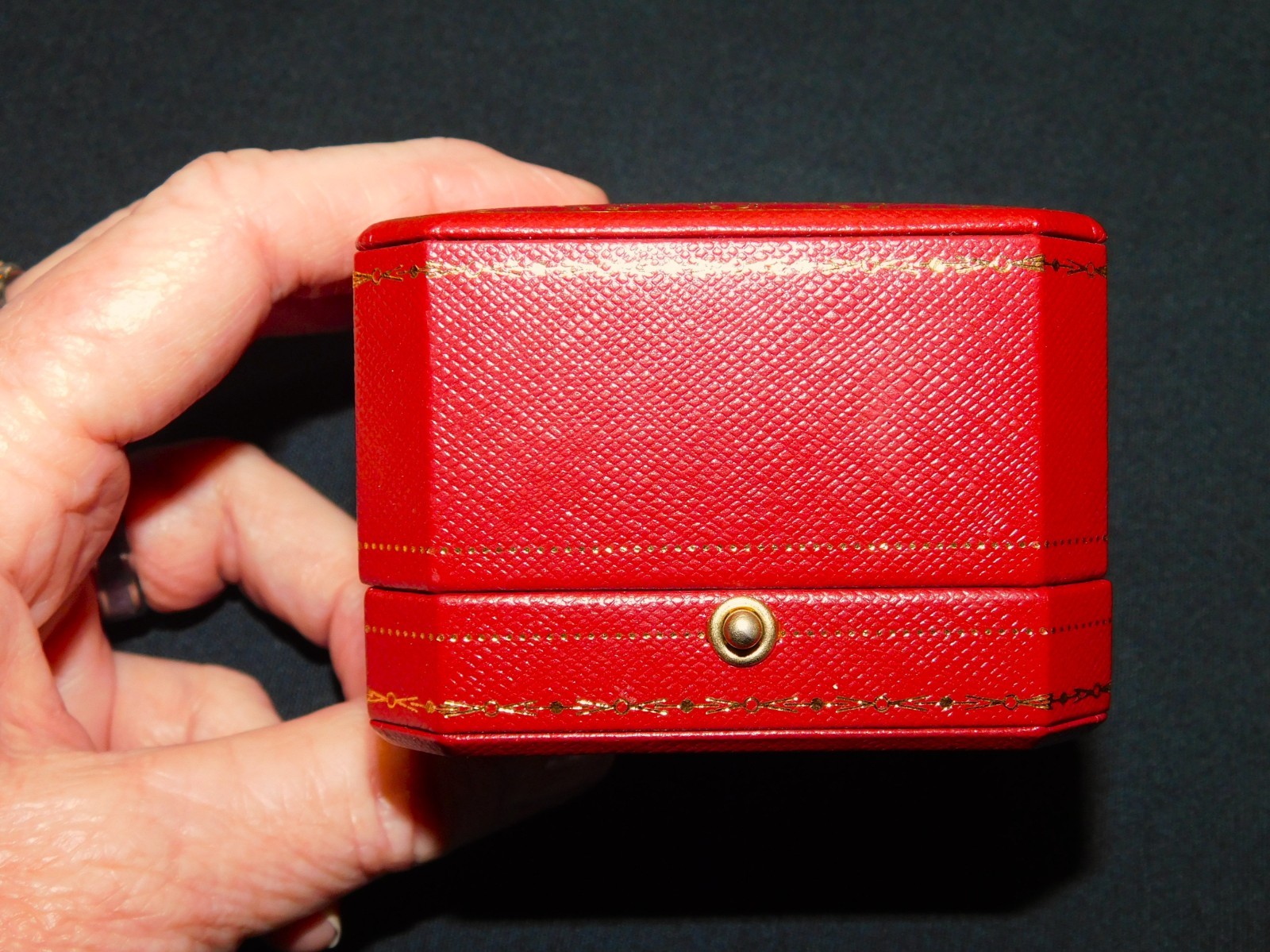 Genuine Cartier Love Ring Box W/ Velvet Drawstring Bag No Outer Box +FREE SHIP!