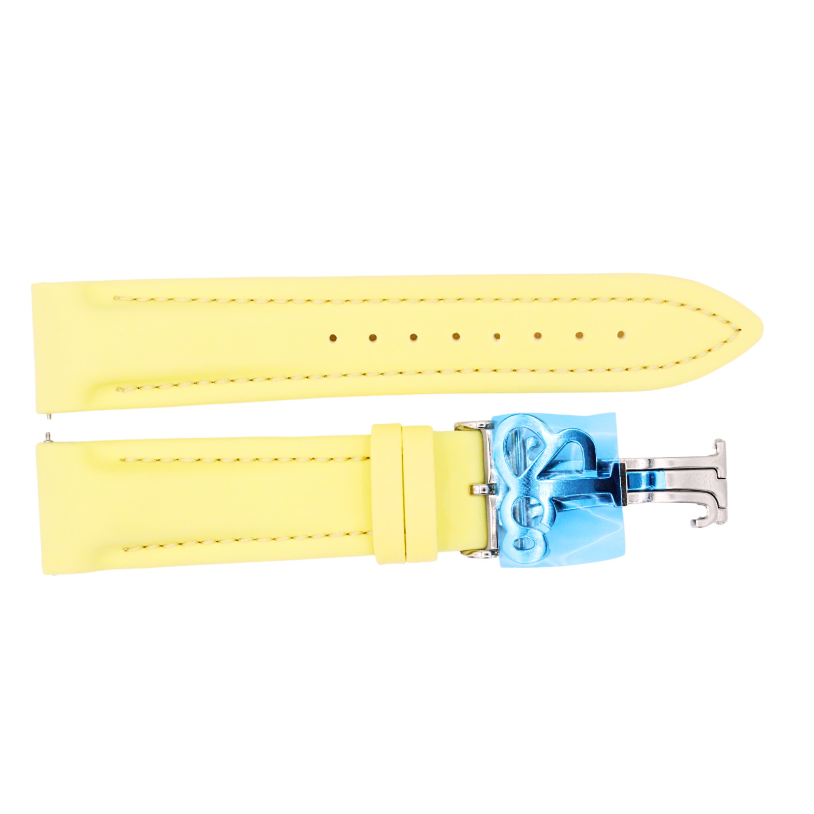 JACOB & CO AUTHENTIC PASTEL YELLOW POLY 22M BAND W. BUCKLE FITS 47MM WATCH SHORT