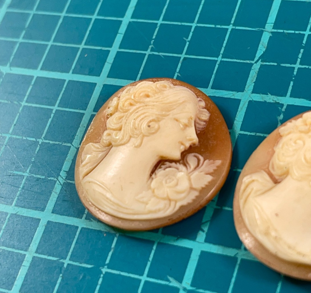 Antique Matched Pair Shell Cameos