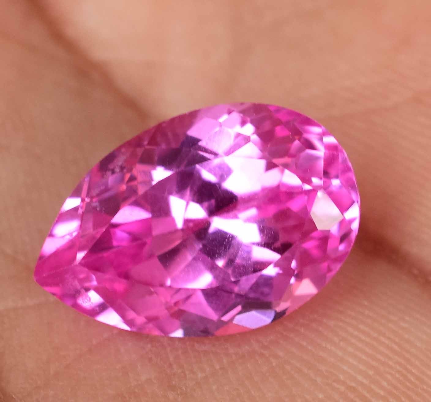 Flawless Natural Mogok Pink Ruby 10.00 Ct Pear Stunning Certified Loose Gemstone