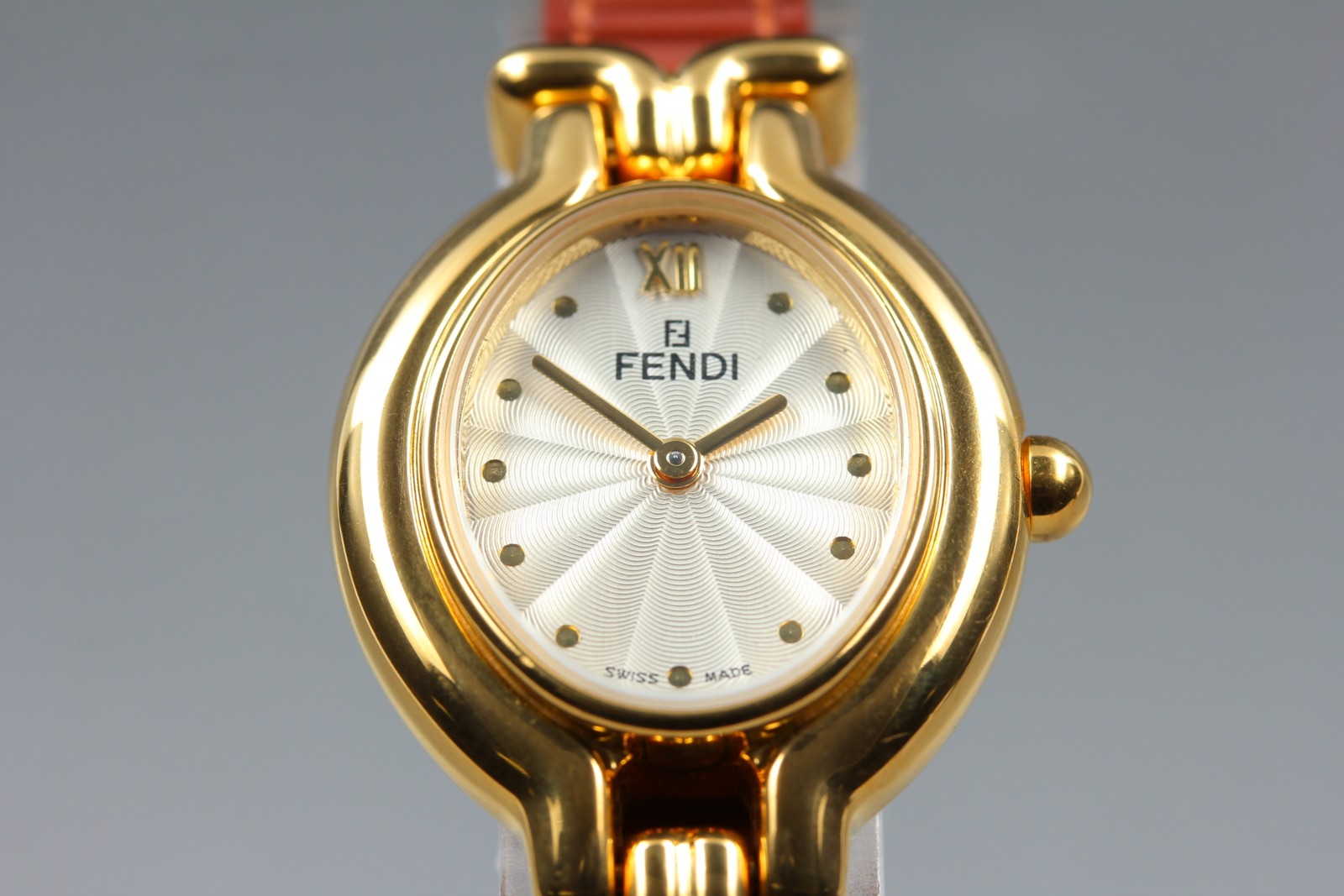 FENDI 640L 6 Colors Change Belt Gold Quartz Vintage Women’s Watch w/Box