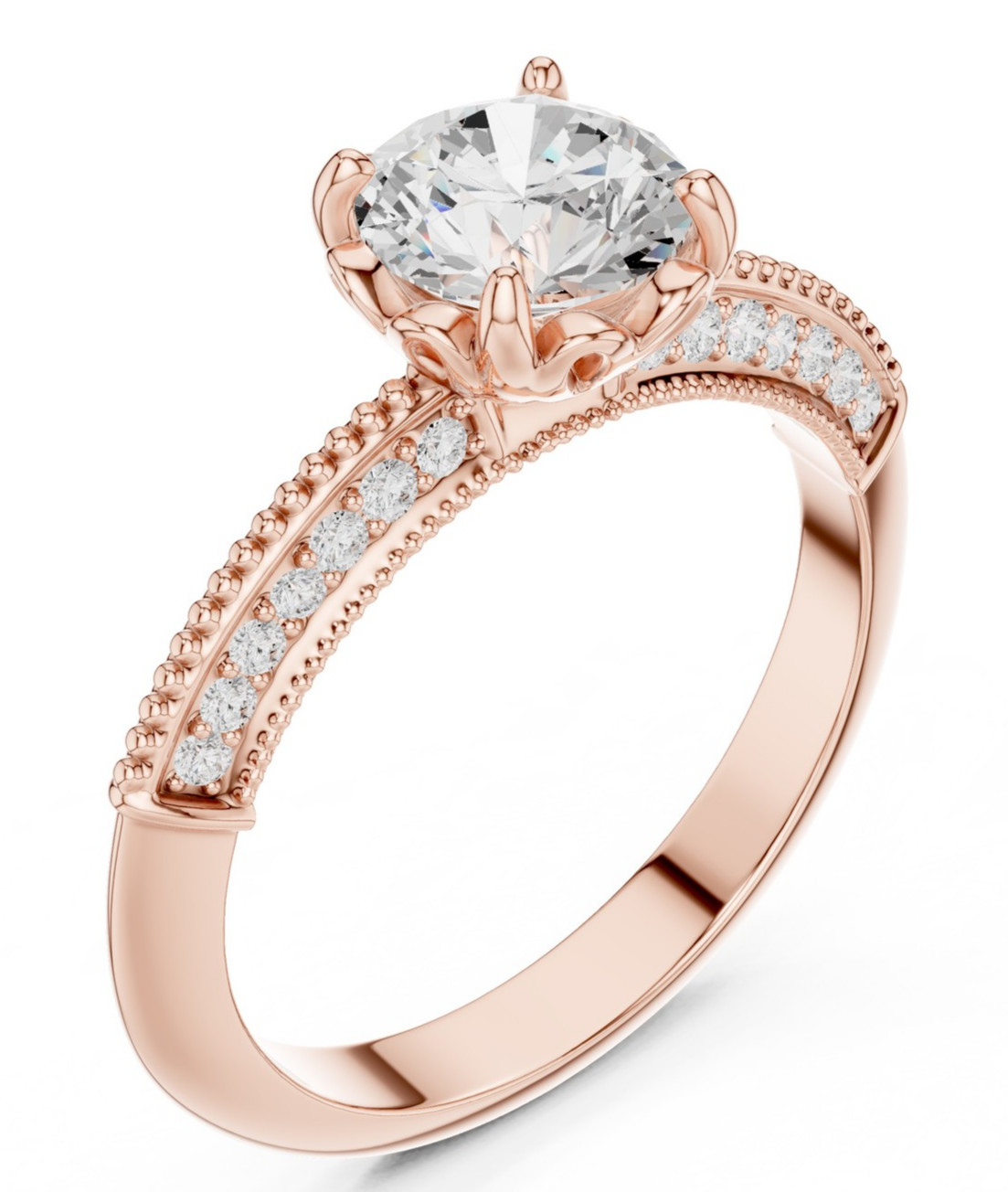 Certified 1.1 Ct Lab Grown Diamond Ring Women Luxury Jewellery 14K Gold Over