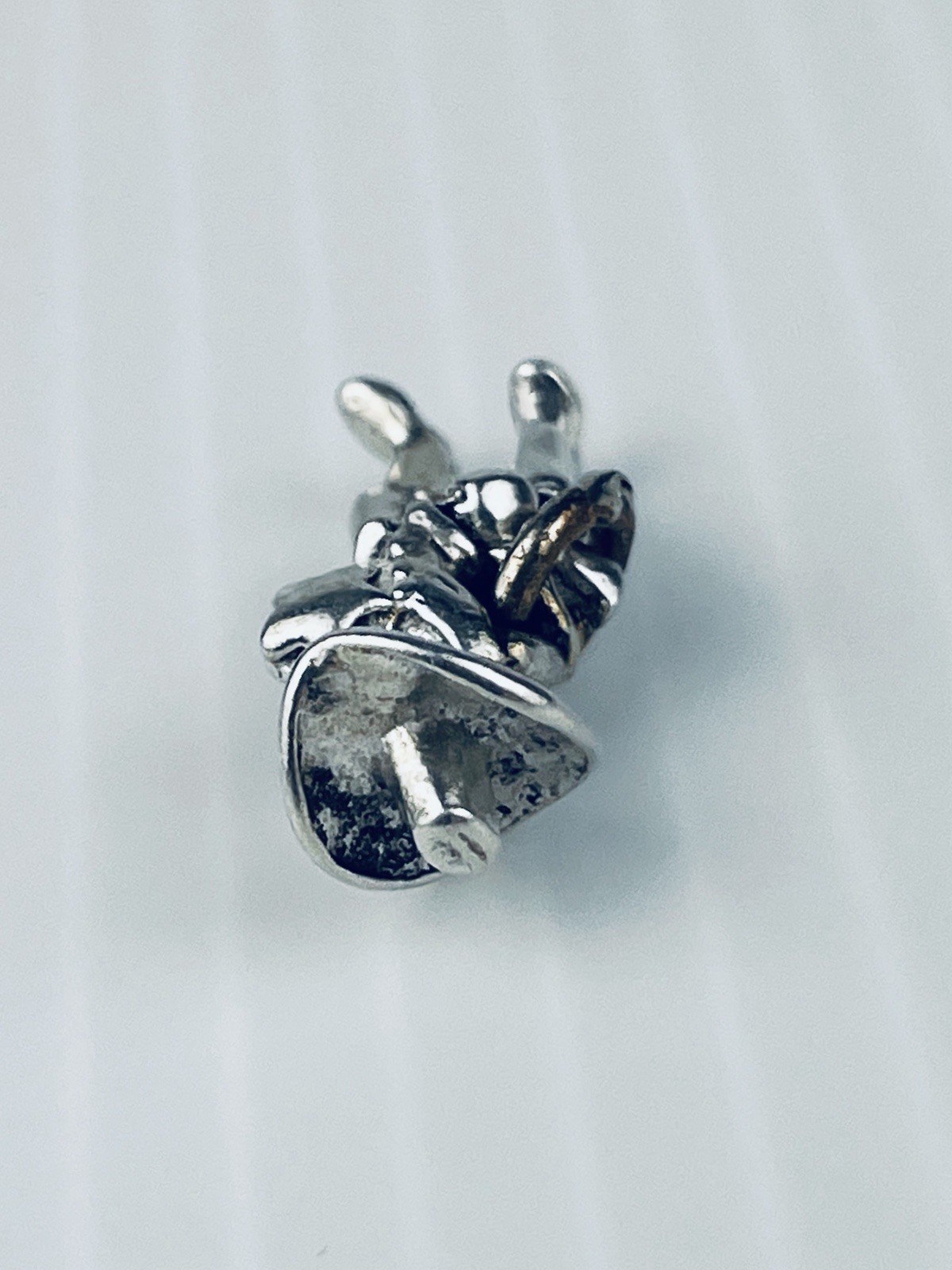 Sterling Silver SHERIFF BRACELET CHARM 3D Wild West (dimensions In Description)
