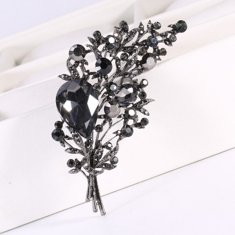 Crystal Flower Brooch For Women Fashion Pin Bouquet Brooches Wedding Jewelry