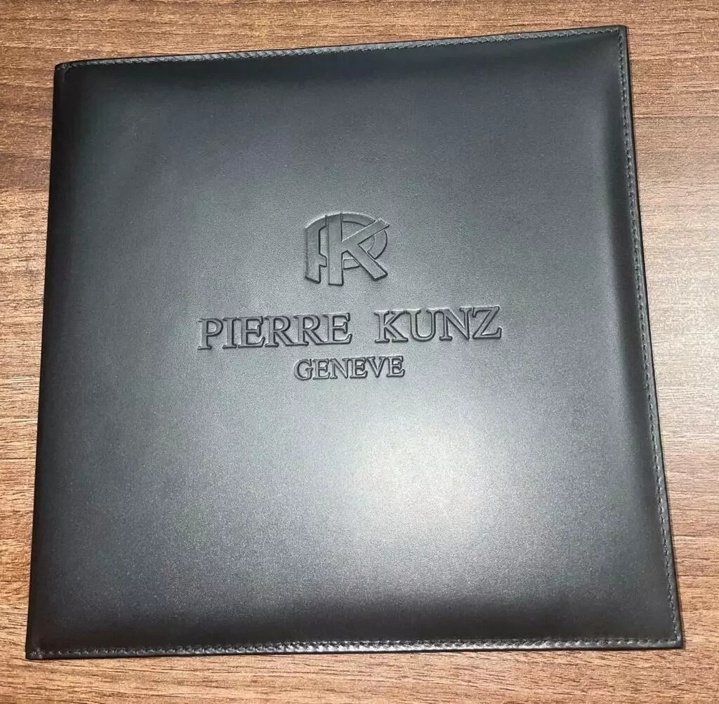 PIERRE KUNZ DOCUMENT HOLDER W/GUARANTEE & INSTRUCTIONS GENUINE AUTHENTIC MH129