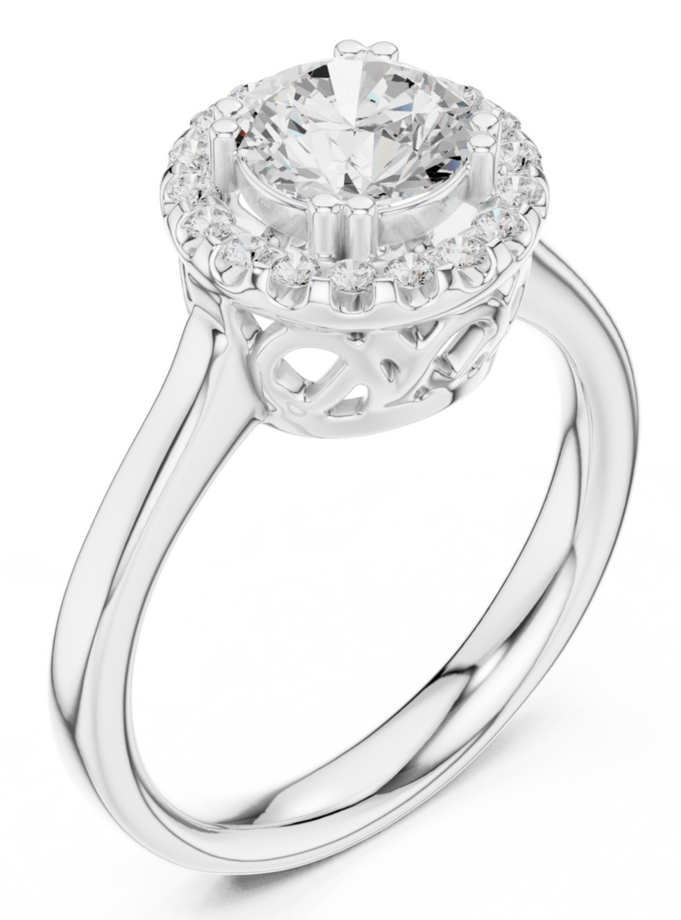 1.16 Ct Natural Diamond Perfect Romantic Wedding Jewellery Ring 14k Gold Over