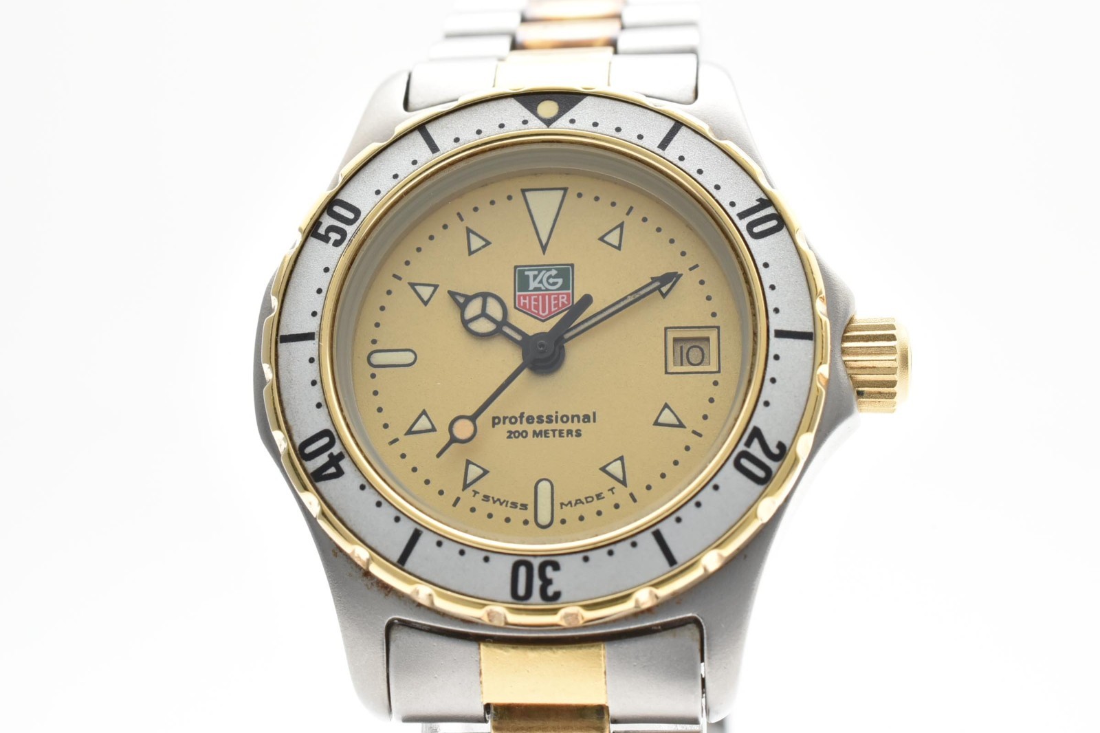 [NEAR MINT] TAG Heuer 2000 974.008 Gold Dial 28mm Qz Ladies Watch From JAPAN