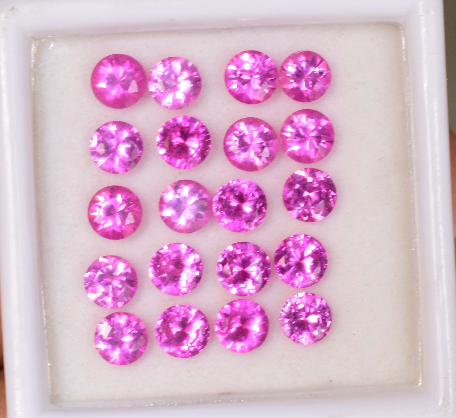 20 Pcs Natural Pink Mogok Ruby 5.00 MM Round Certified Loose Gemstone