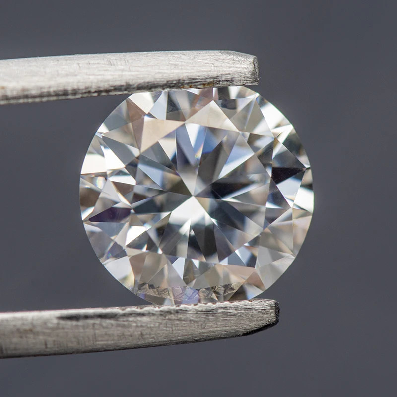 D Color VVS1 Round Cut Moissanite 0.1CT-12CT Lab Gem for Jewelry w/ Certificate