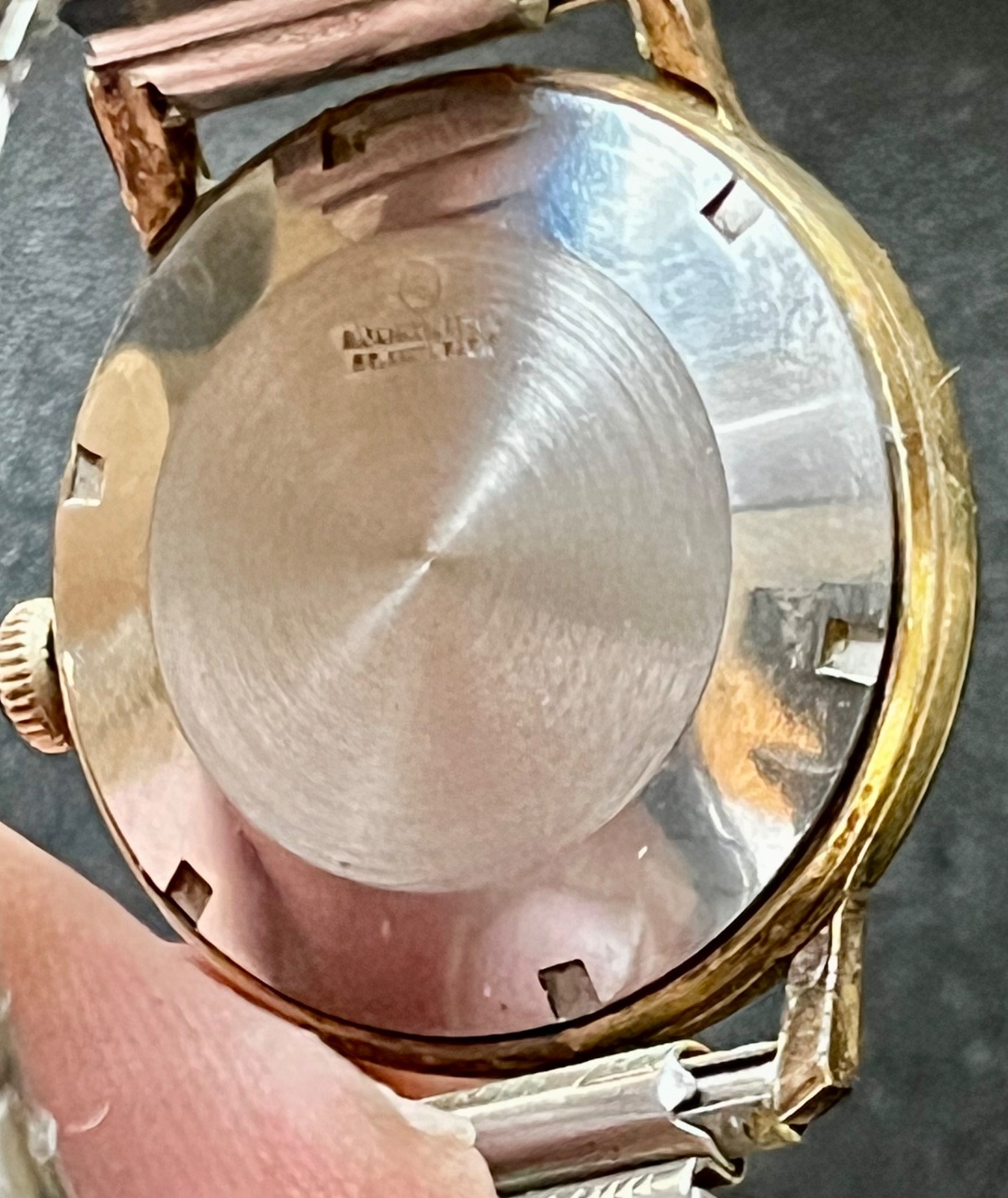 VINTAGE HELBROS WATCH AUTOMATIC DAY DATE SUNBURST GOLD PLATED MEN’S WEST GERMANY