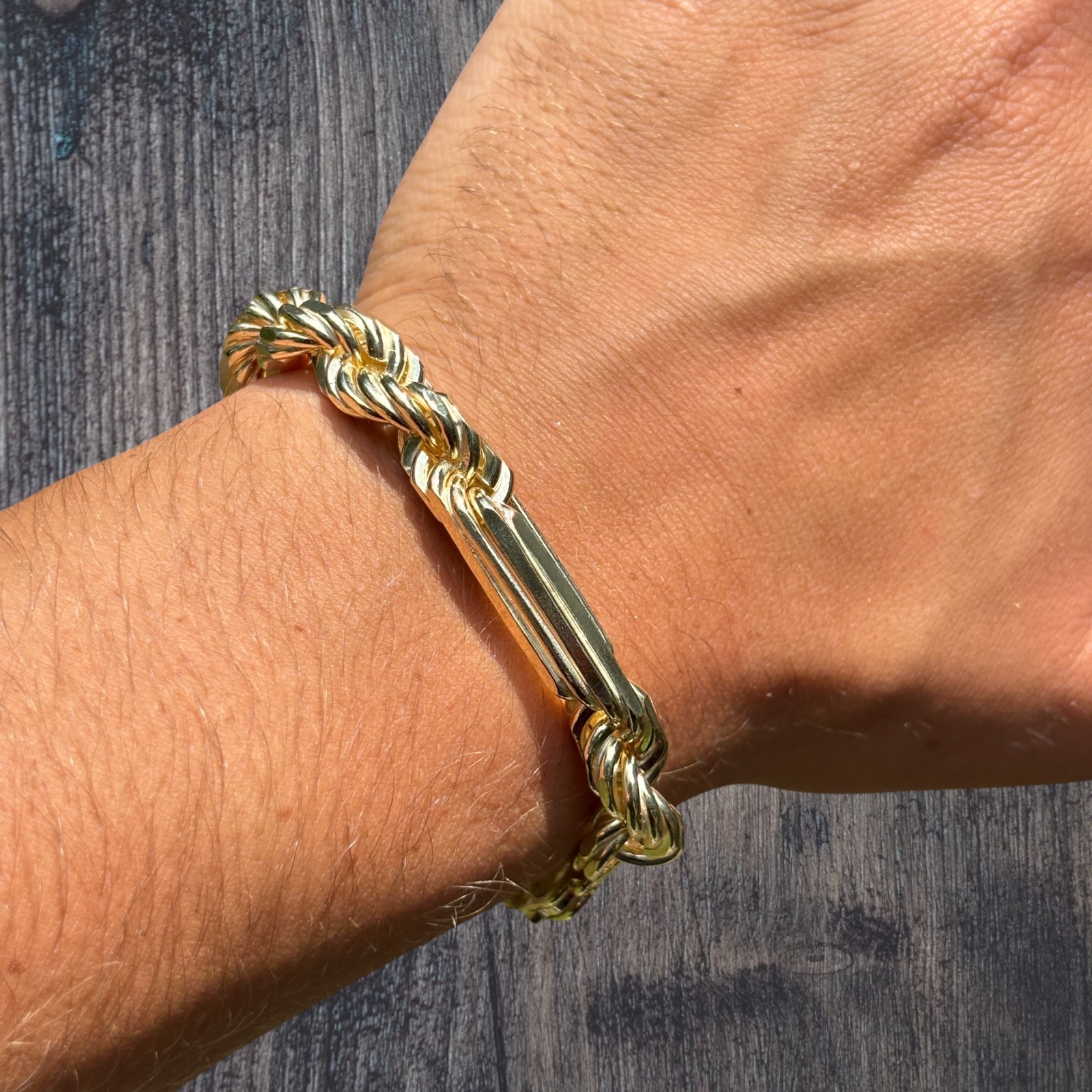 10mm Figarope Milano Bracelet – Solid 925 Sterling Silver Or 14k Gold Vermeil
