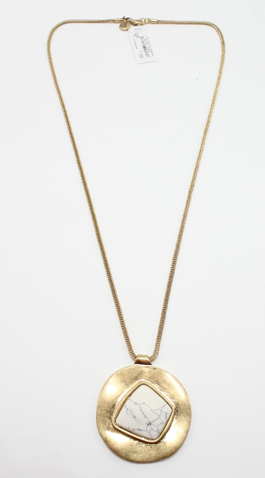 The Sak Semi-Precious Irregular Stone Gold Pendant Necklace #SAK118