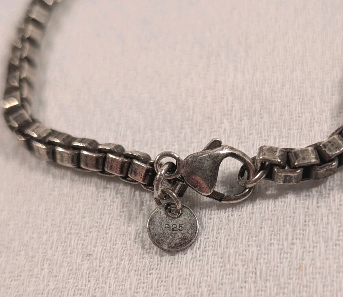 Vtg Tiffany & Co. Venetian Link Bracelet 7.75″ 925 Sterling Box Chain