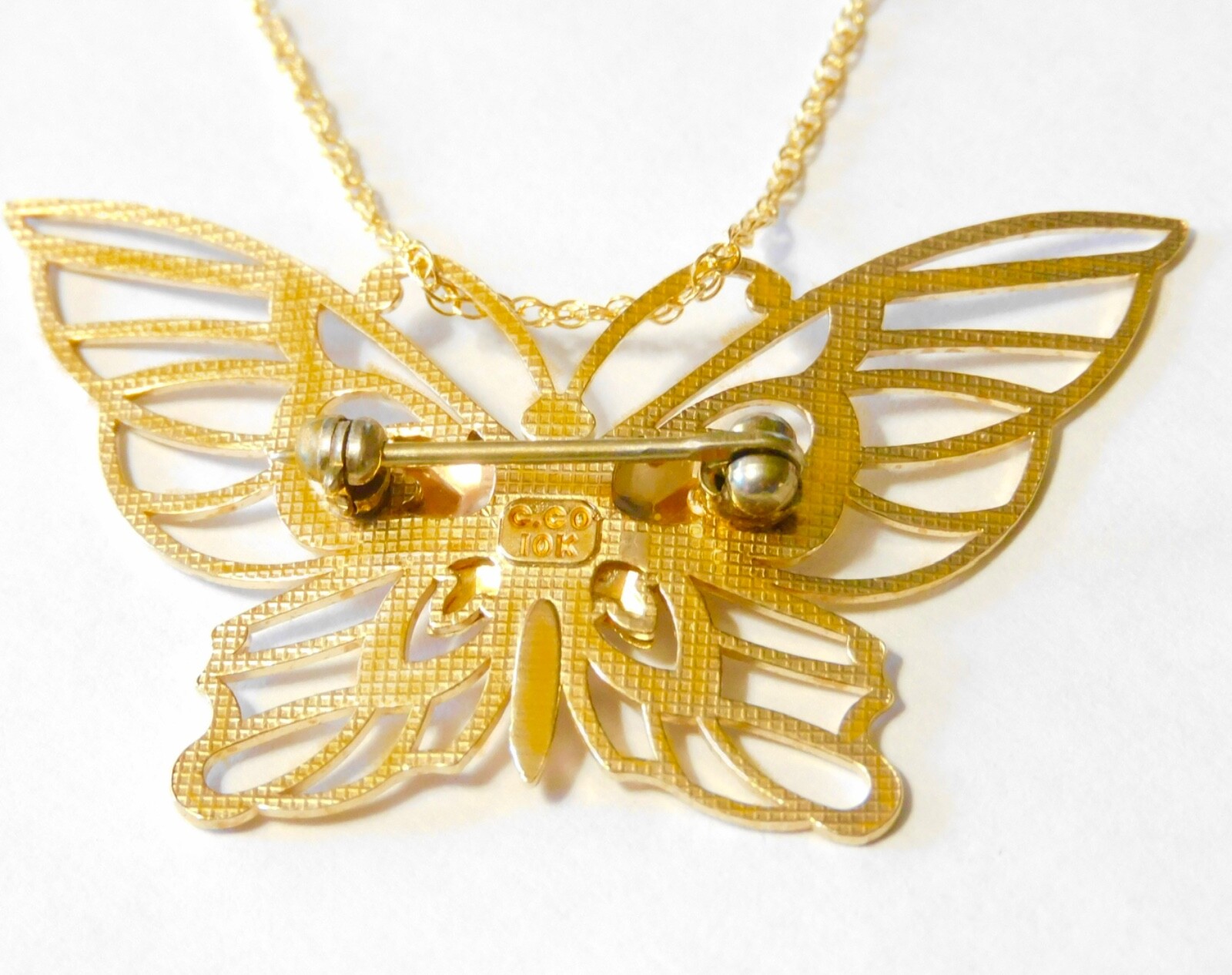 Black Hills Gold 10k Coleman Large Butterfly Slider Necklace Combo