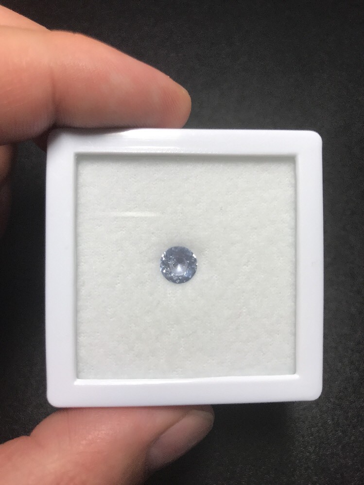 White Sapphire Natural 1.26 Carat 6.9mm Round Genuine Loose Gemstone Ceylon Gem
