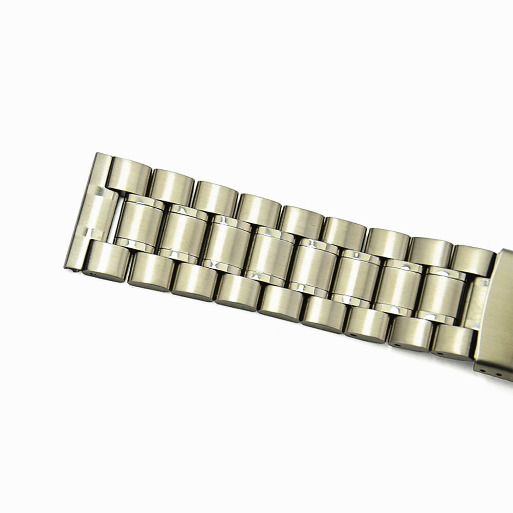 Men’s One-Piece Pure Solid Stainless Steel Watch Strap Band 16 18 20 22 24 26mm