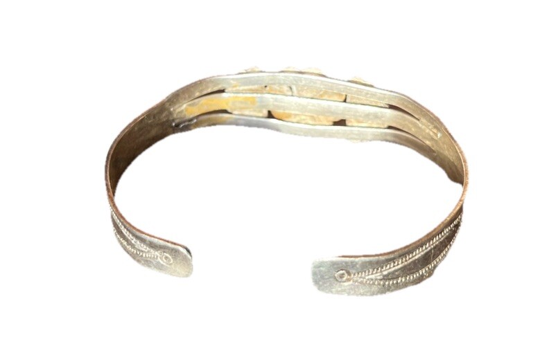 Native American Fred Harvey Era Sterling Silver Turquoise Child’s Bracelet OBO