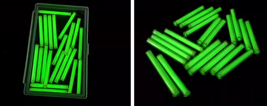 2PCs 3X22.5mm Green Tube Night Luminous 25 Years Life Tube Singal Lamp Tube