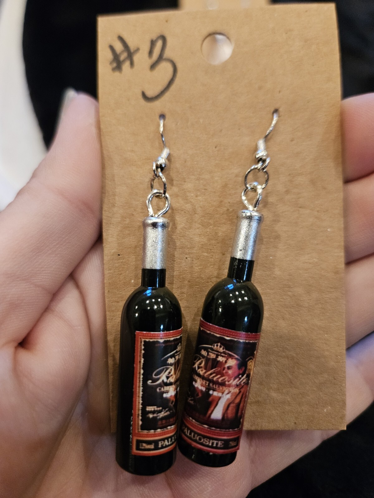 WINE BOTTLE EARRING – HANDMAD Colorful -Accurate – 8 Diff. Styles to Choose from
