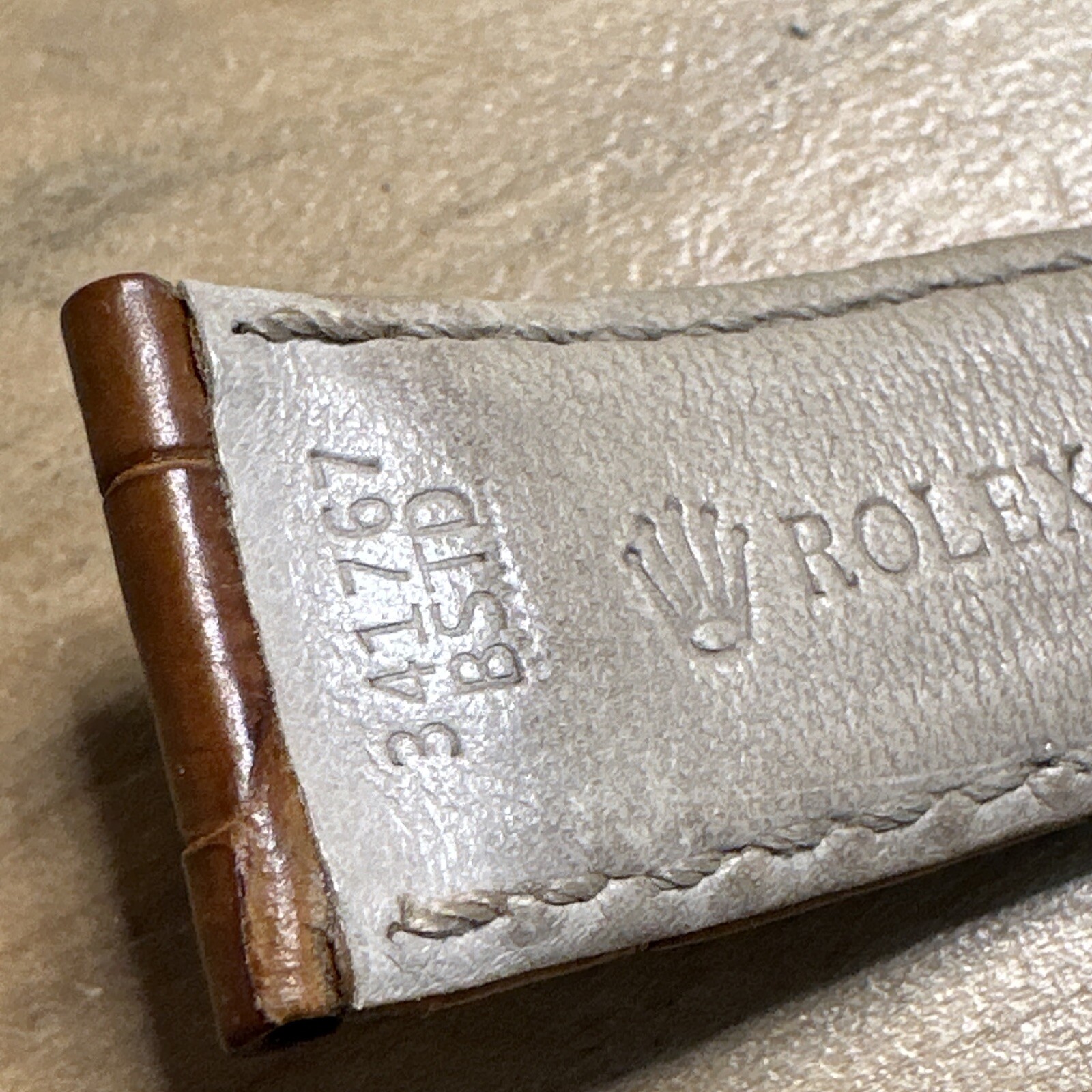 Rolex Geneva Brown Alligator Strap Ref 341767 16mm/20mm 85mm Long BDB139