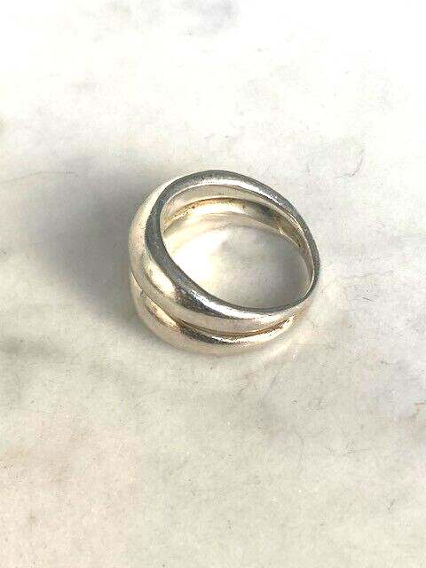 925 Sterling Split Front Band Ring Size 7.75