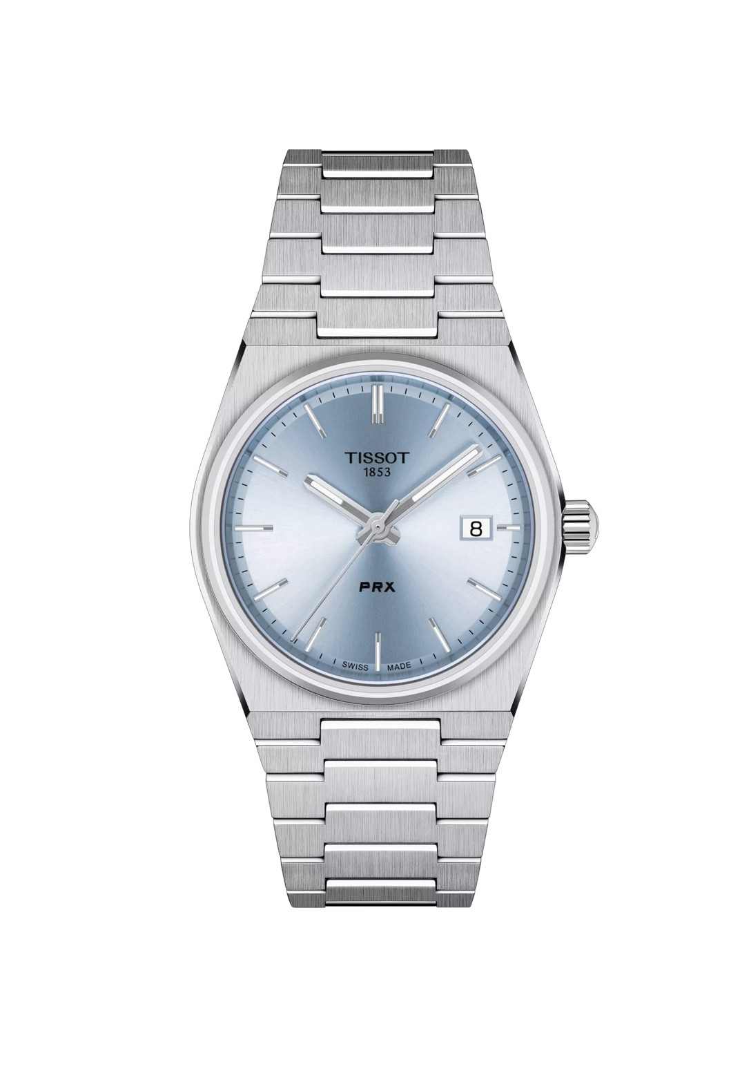 Tissot PRX T1372101135100 Quartz Watch 35mm Unisex Light Blue Dial Box & Papers