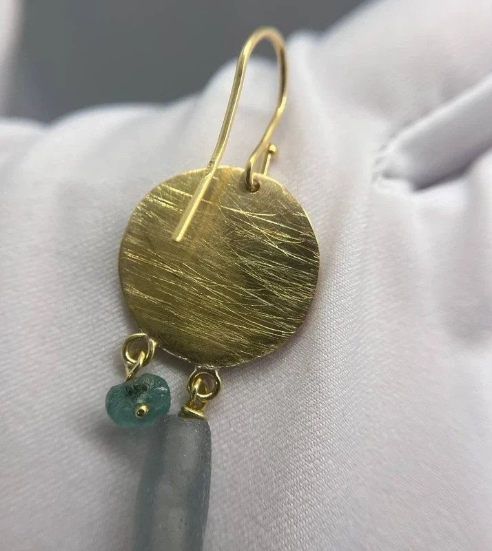 Antique Style Craft Earrings – Brass & 925 Silver – Limited Edition