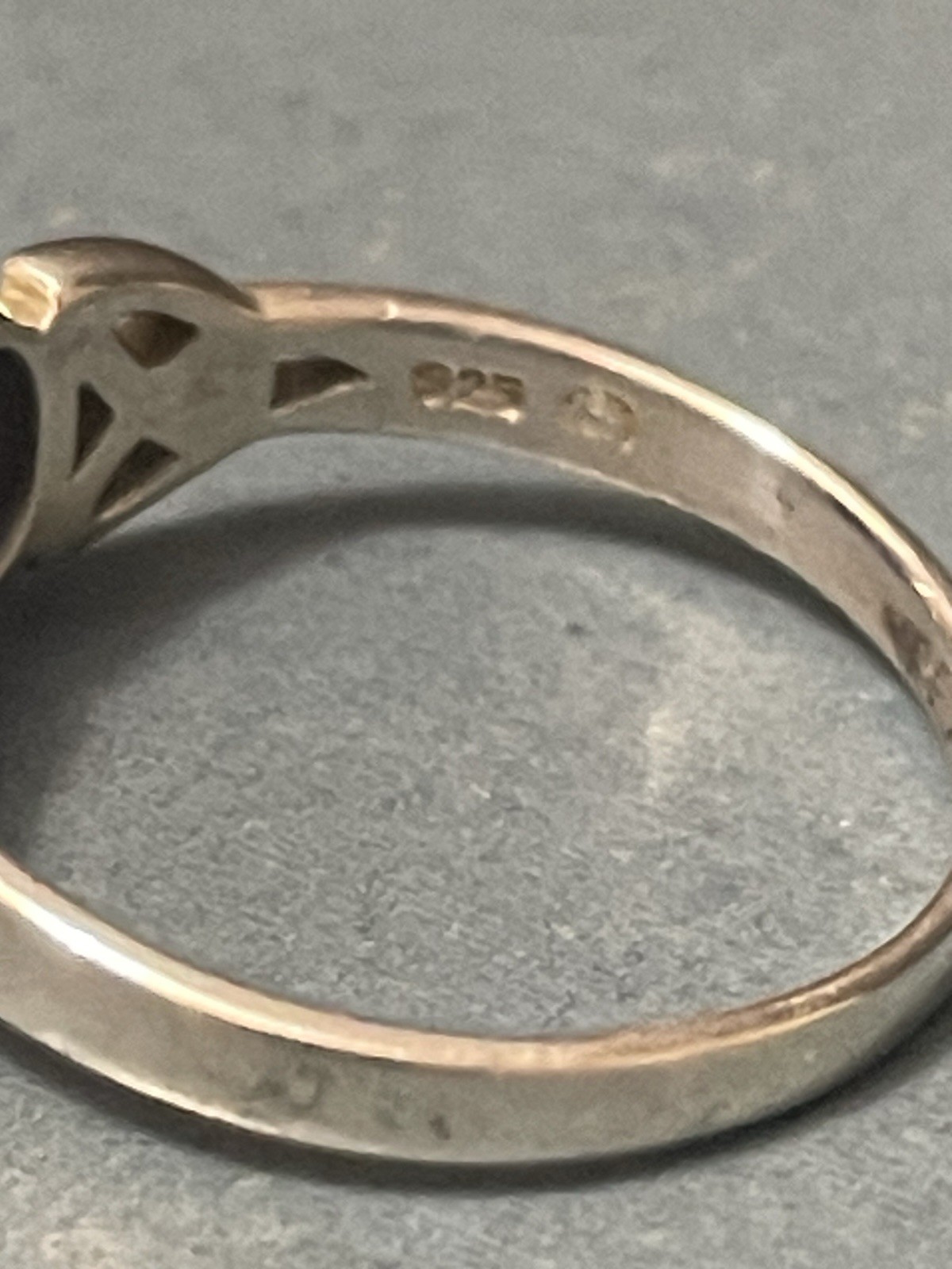 Sterling Silver Blue Sapphire Peter Stone Celtic Style Cocktail Ring Size 8.75