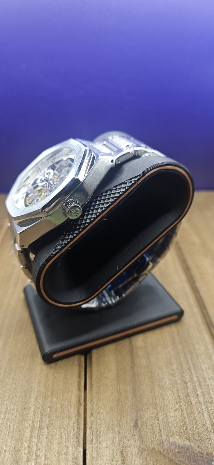 Forsining TM343 Men’s Automatic Skeleton Watch Stainless Steel New w/ Box