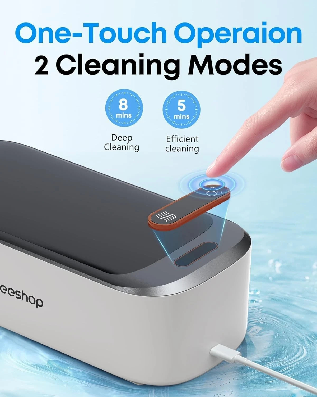 Ultrasonic Jewelry Cleaner Denture Glass Watch Ring Bath Tank Cleaning Machine