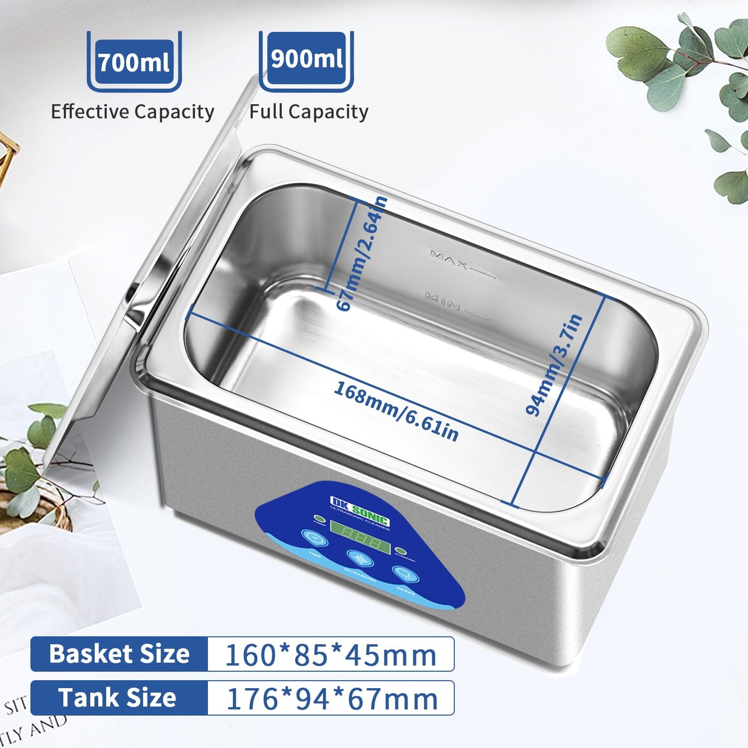 Ultrasonic Cleaning Machine-Ultrasonic Jewelry Cleaner with Digital Timer and…