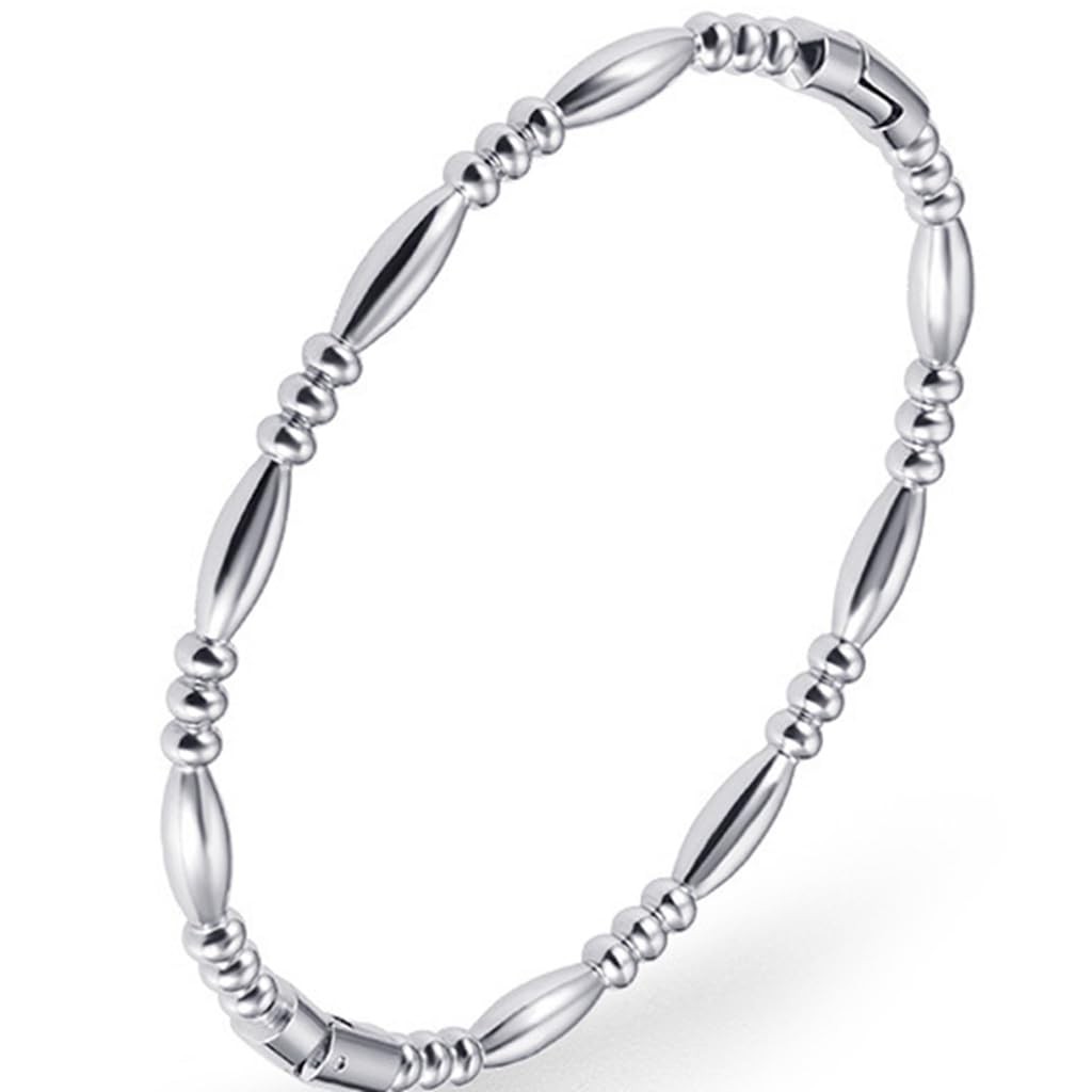 Jewelers Stainless Steel Classic Plain Water Drop Beads Style Open Clasp Bang…