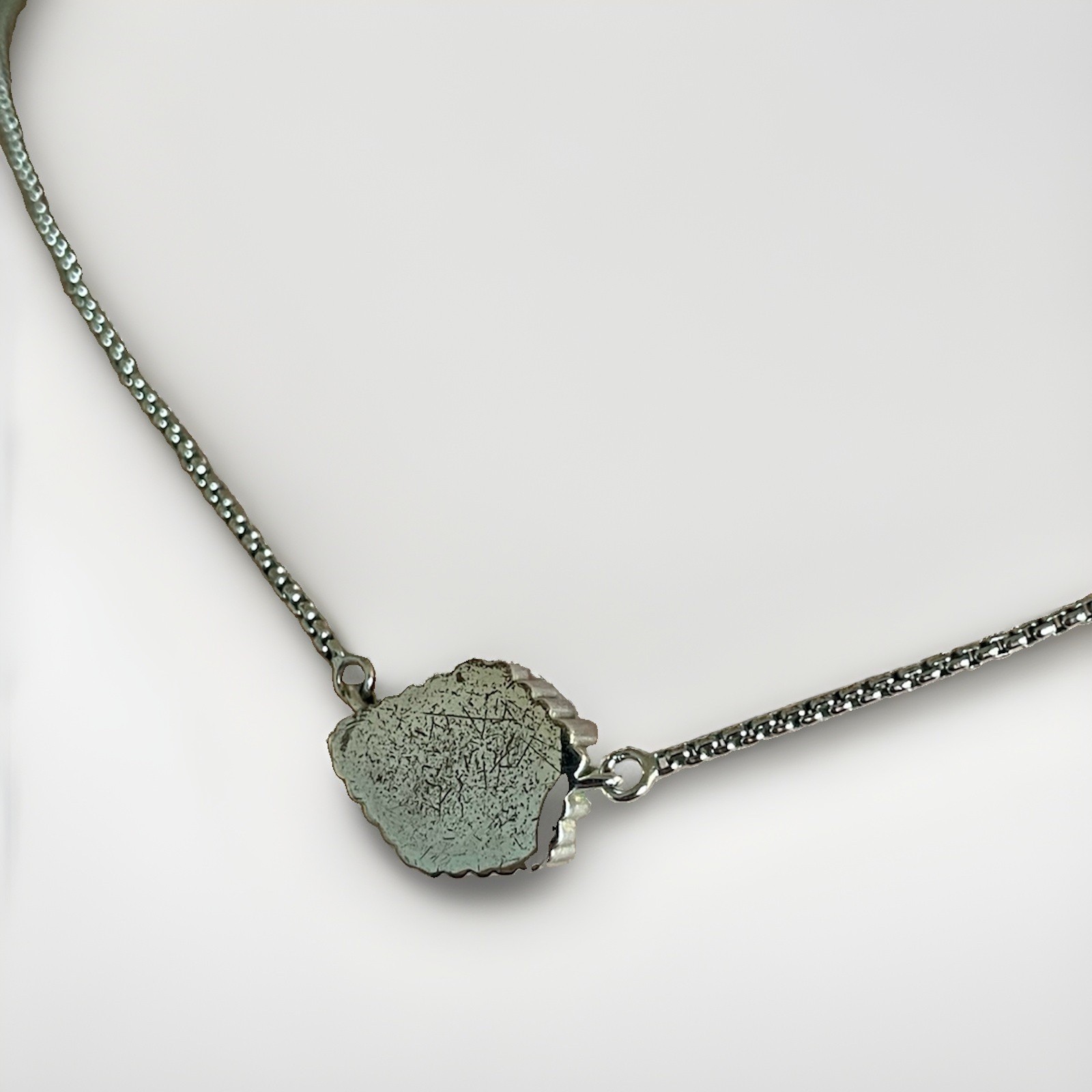 Kendra Scott Adjustable Gray Druzy Silver-Toned Necklace