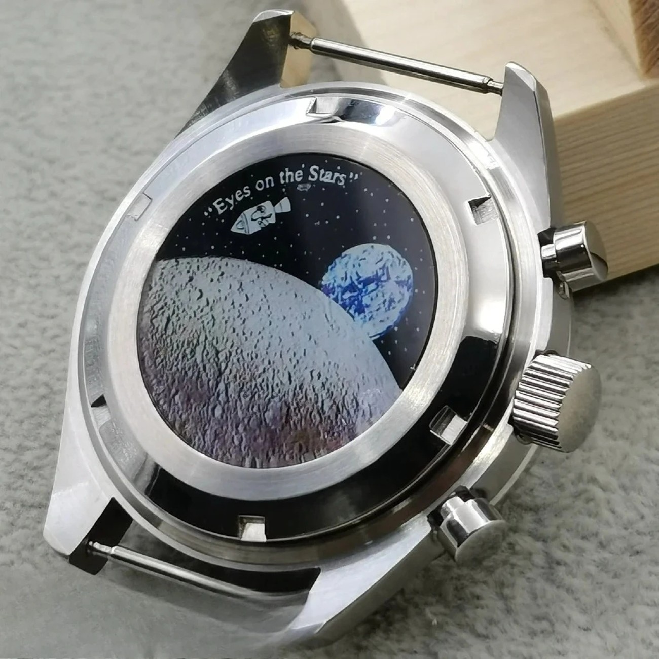 39.7mm Metal Watch Case Chronograph Bezel Sealed For VK63 VK63A Movement