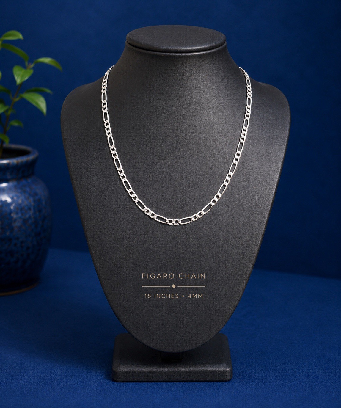 Real 925 italy Sterling Silver Figaro Solid Chain Necklace 18,22,24,30